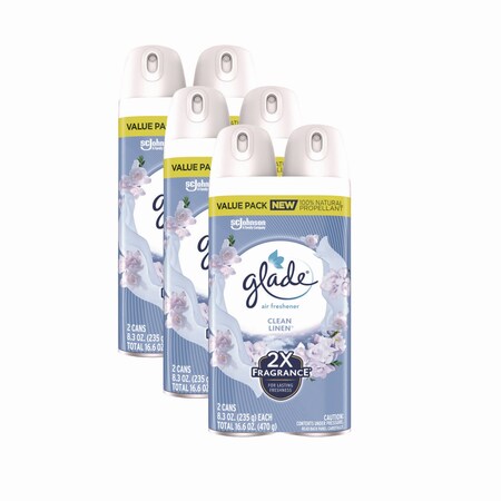 Glade Air Freshener, Clean Linen Scent, 8.3 oz, PK6 346578